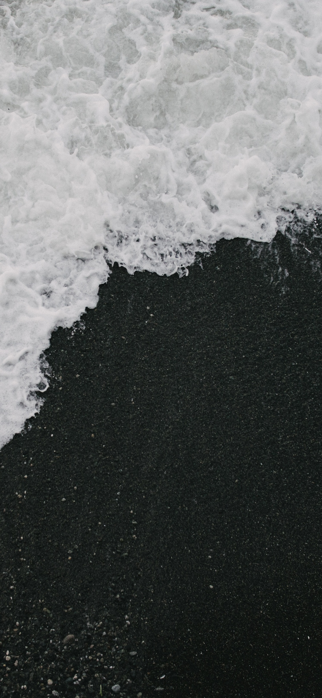 Minimalism, White, Water, Black, Wave. Wallpaper in 1125x2436 Resolution