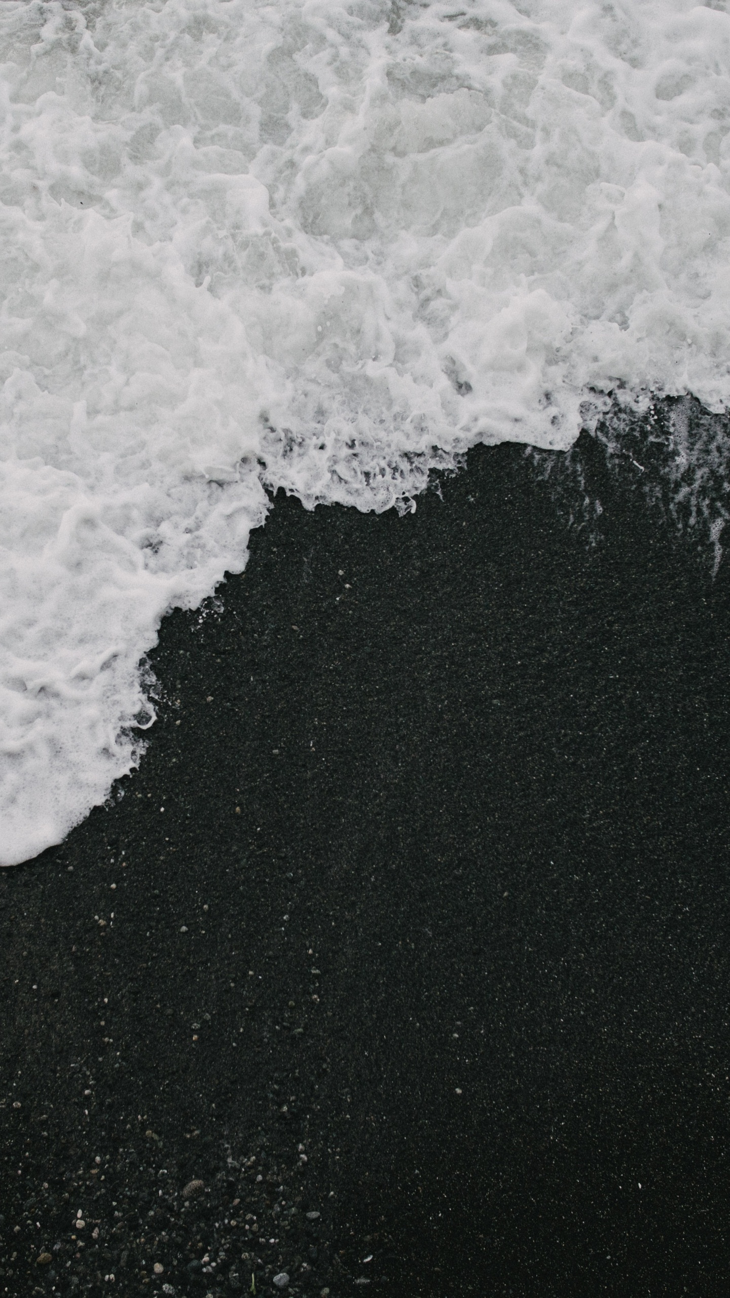 Minimalism, White, Water, Black, Wave. Wallpaper in 1440x2560 Resolution