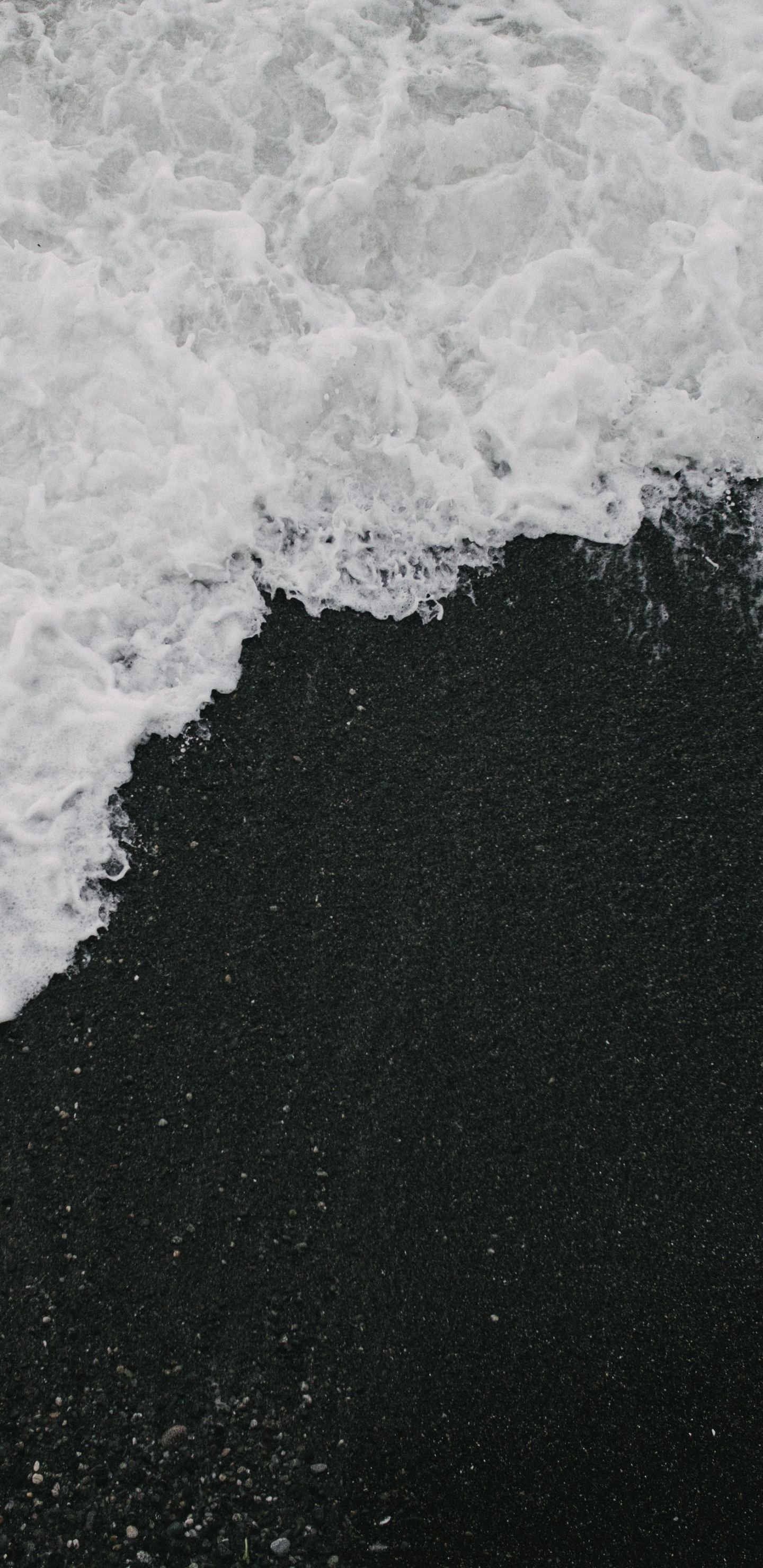 Minimalism, White, Water, Black, Wave. Wallpaper in 1440x2960 Resolution