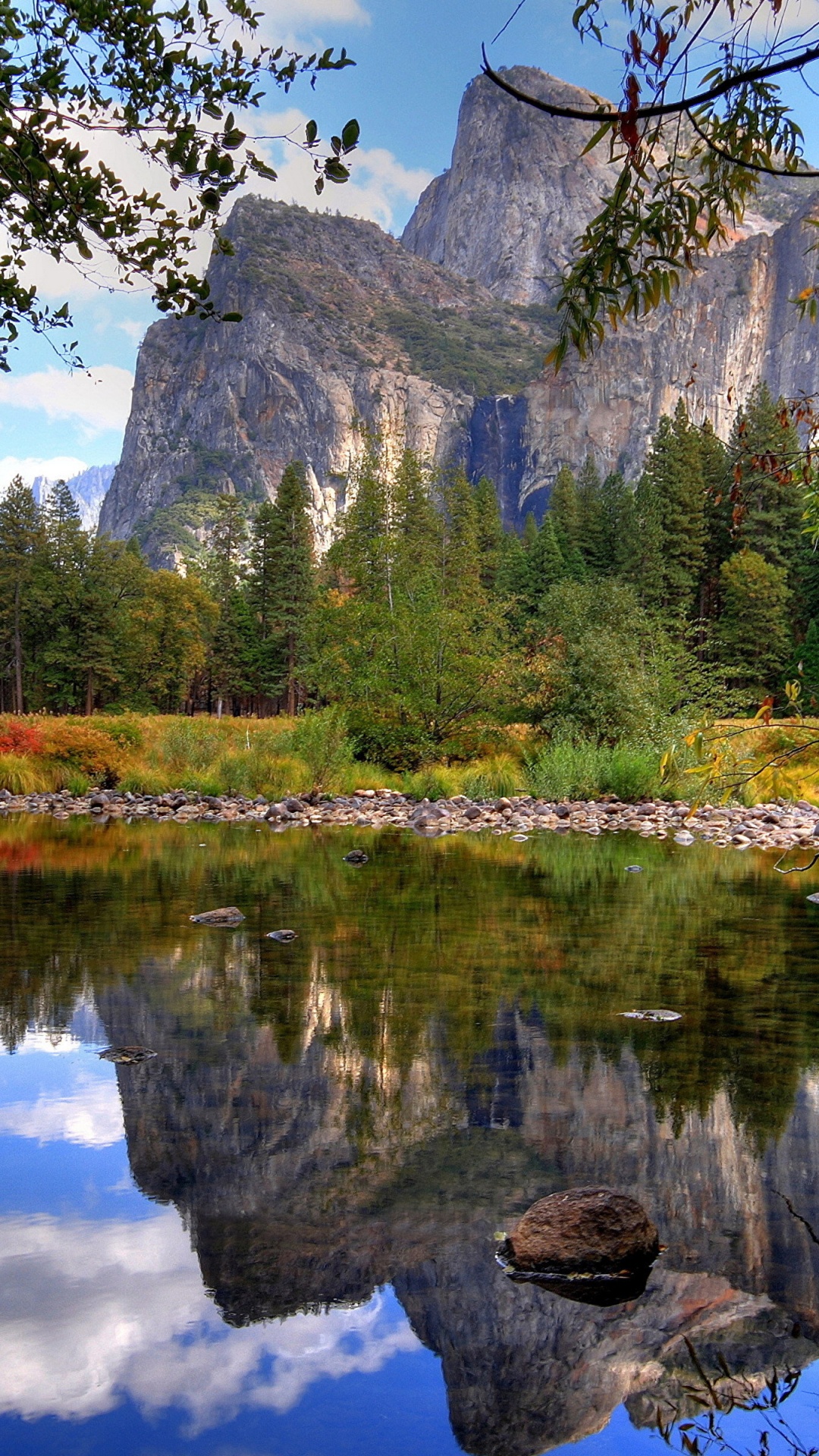 el Parque Nacional de Yosemite, el Parque Nacional De, Parque, Reflexión, Paisaje Natural. Wallpaper in 1080x1920 Resolution