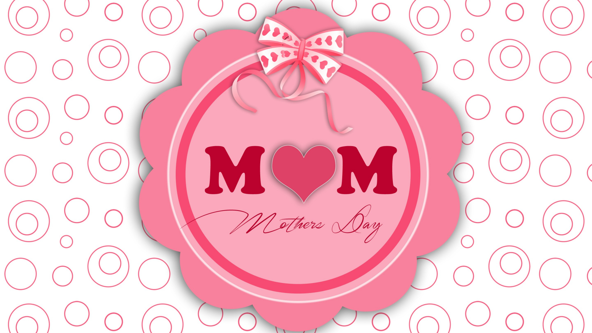 Mothers Day, Pink, Text, Heart, Clip Art. Wallpaper in 1920x1080 Resolution