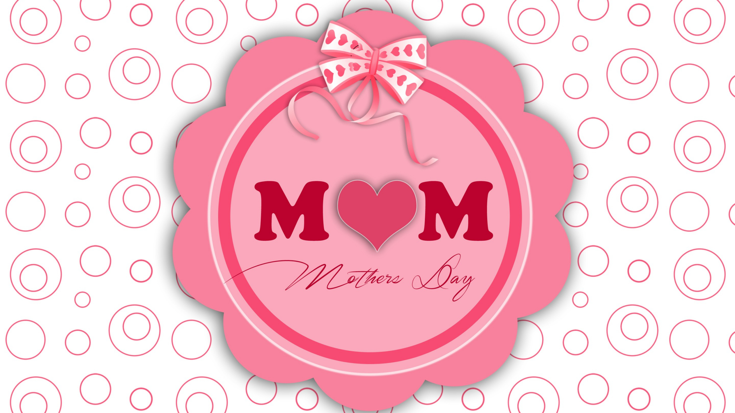 Mothers Day, Pink, Text, Heart, Clip Art. Wallpaper in 2560x1440 Resolution
