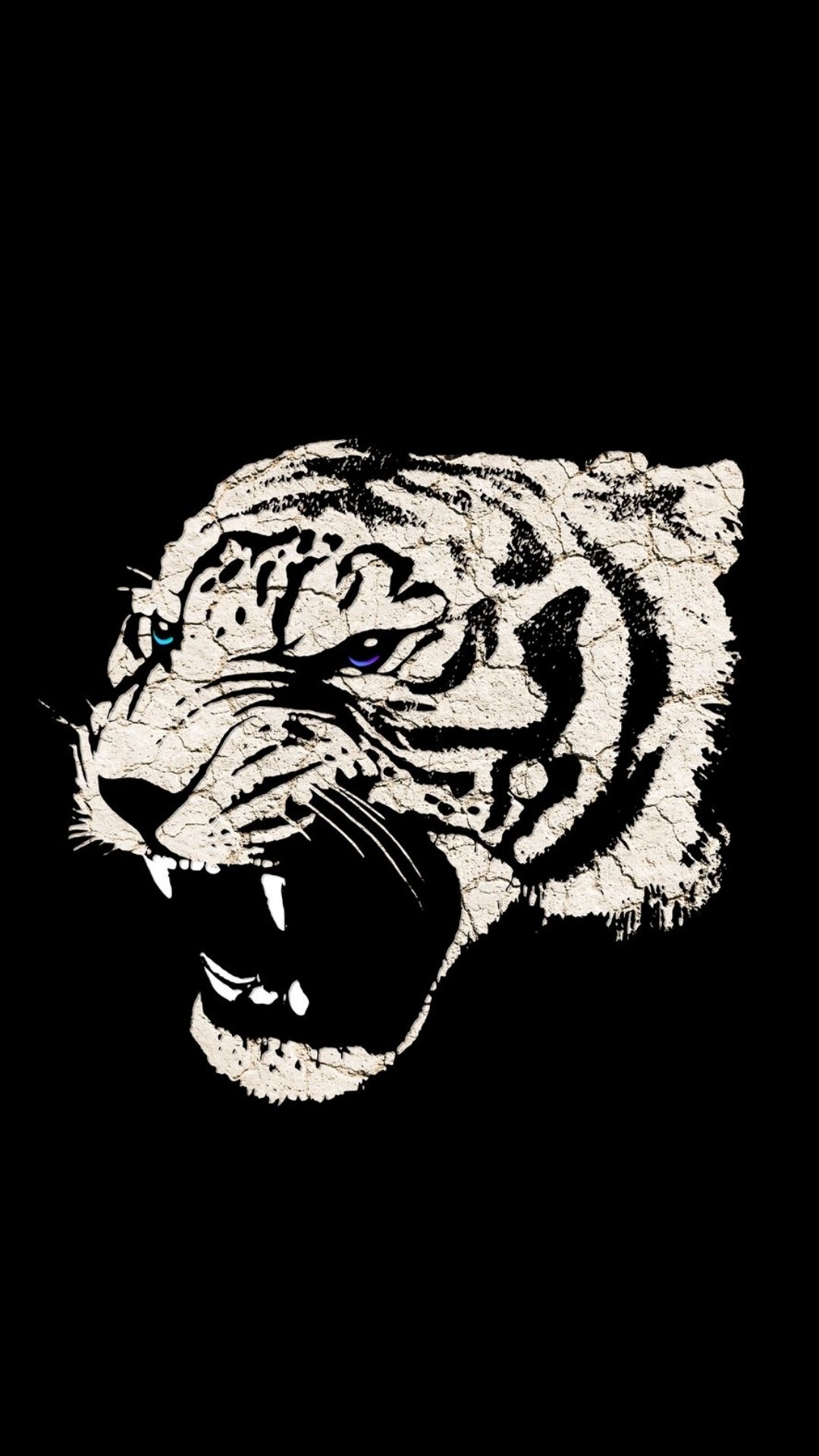 Dessin Tigre Grognant, Tigre, Clip Art, Cartoon, Rugissement. Wallpaper in 1080x1920 Resolution