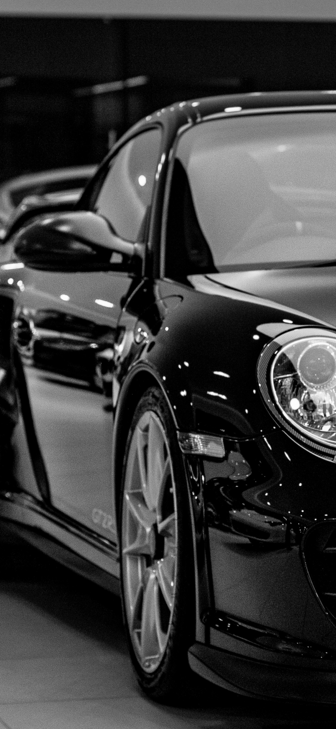 Photo en Niveaux de Gris de Bmw m 3. Wallpaper in 1125x2436 Resolution