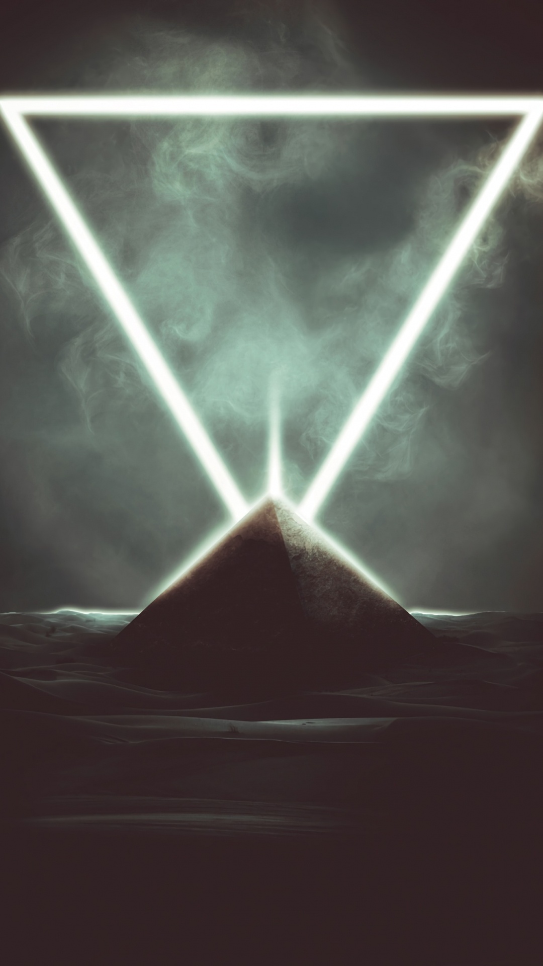 光, 三角形, 透镜的光晕, 空间, 对称 壁纸 1080x1920 允许