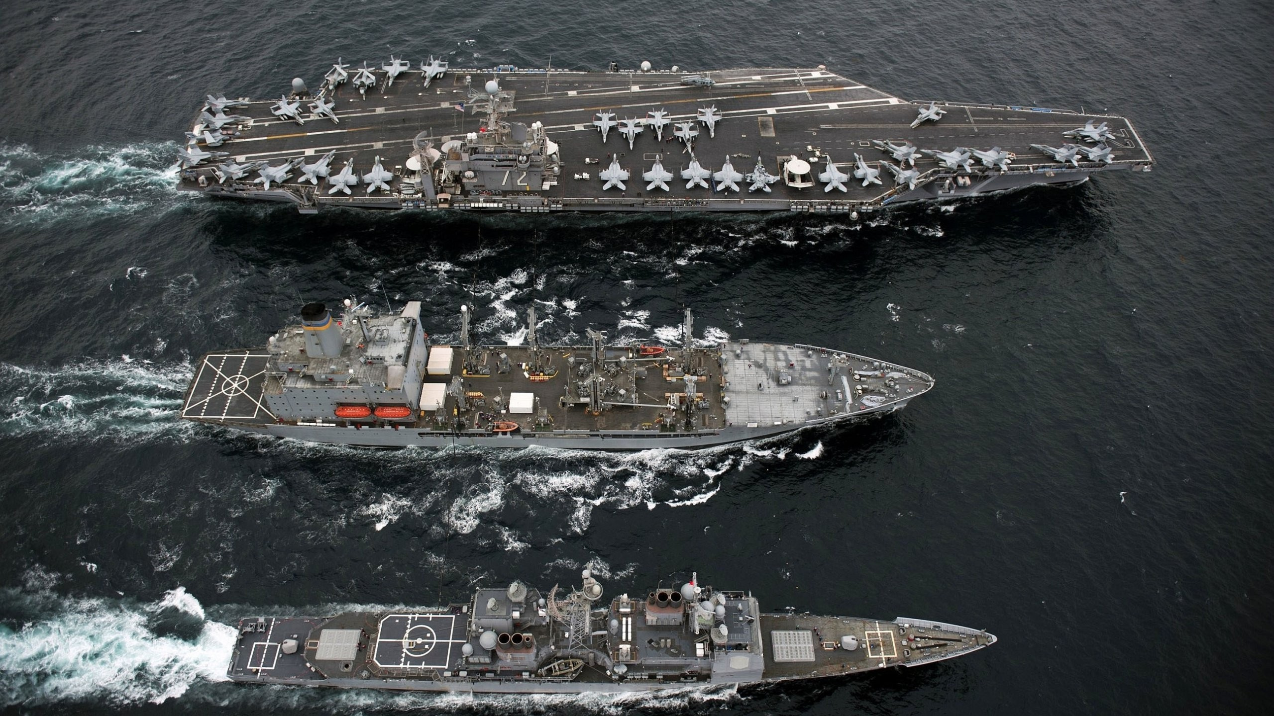 USS Abraham Lincoln CVN-72, Aircraft Carrier, Warship, Naval Ship, United States Navy. Wallpaper in 2560x1440 Resolution