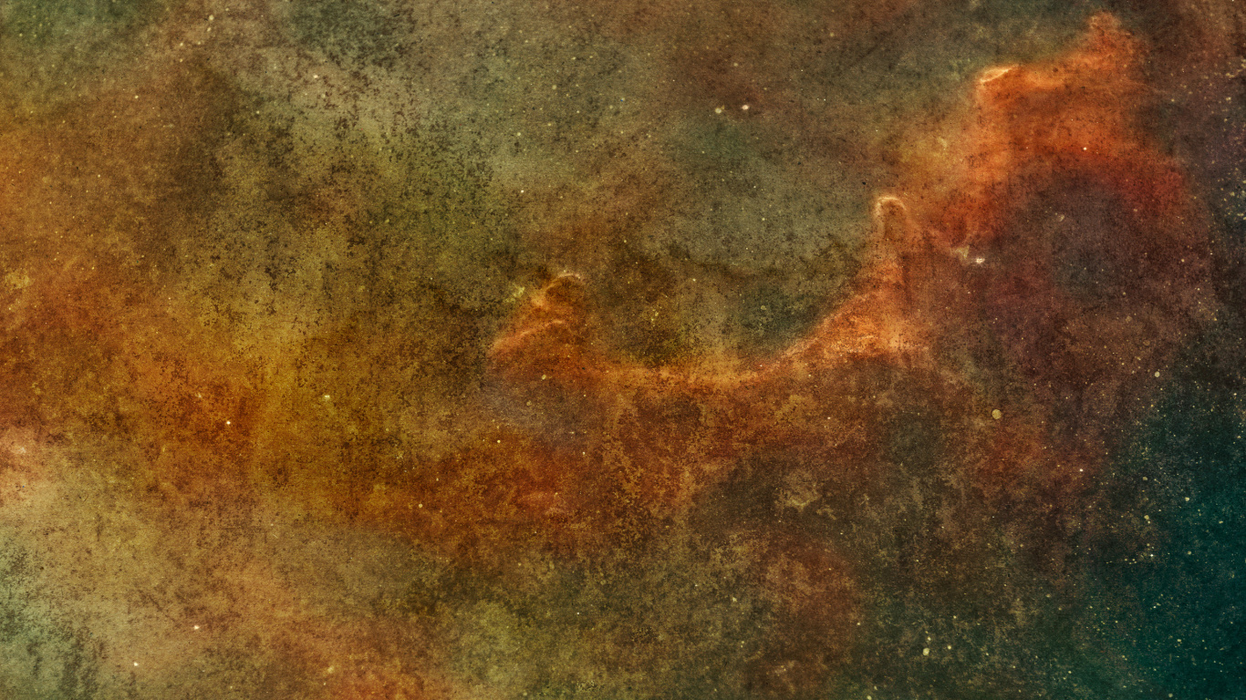 Nuit Étoilée Brune et Verte. Wallpaper in 1366x768 Resolution