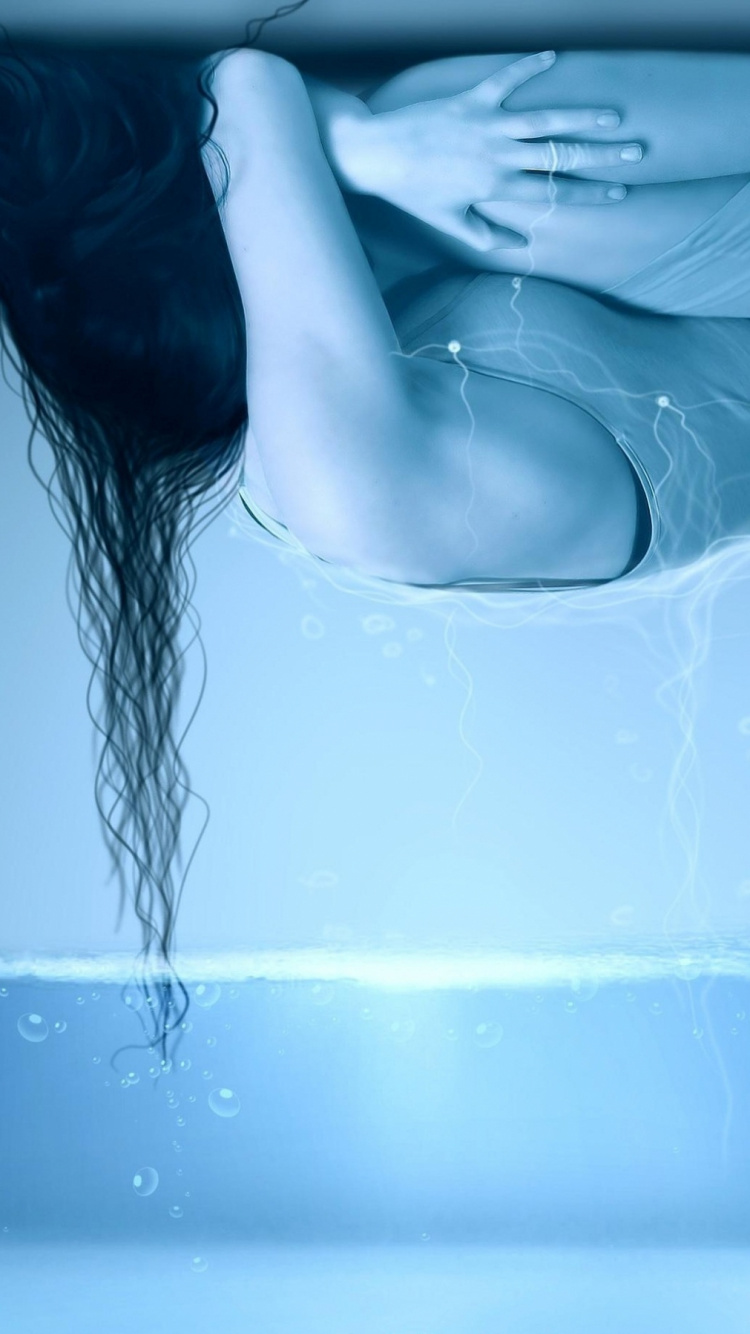 Blue, Water, Ice, Freezing. Wallpaper in 750x1334 Resolution