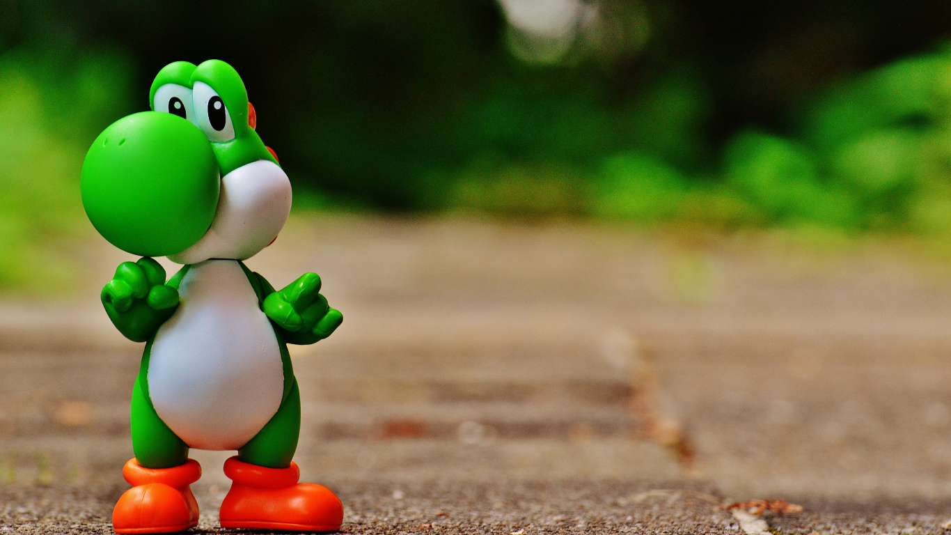 Yoshis Island, Super Mario World, Green, Toy, Action Figure. Wallpaper in 1366x768 Resolution