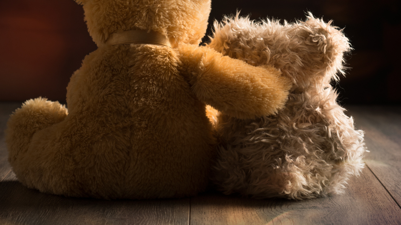 Teddybär, Stofftier, Spielzeug, Bär, Fell. Wallpaper in 1280x720 Resolution
