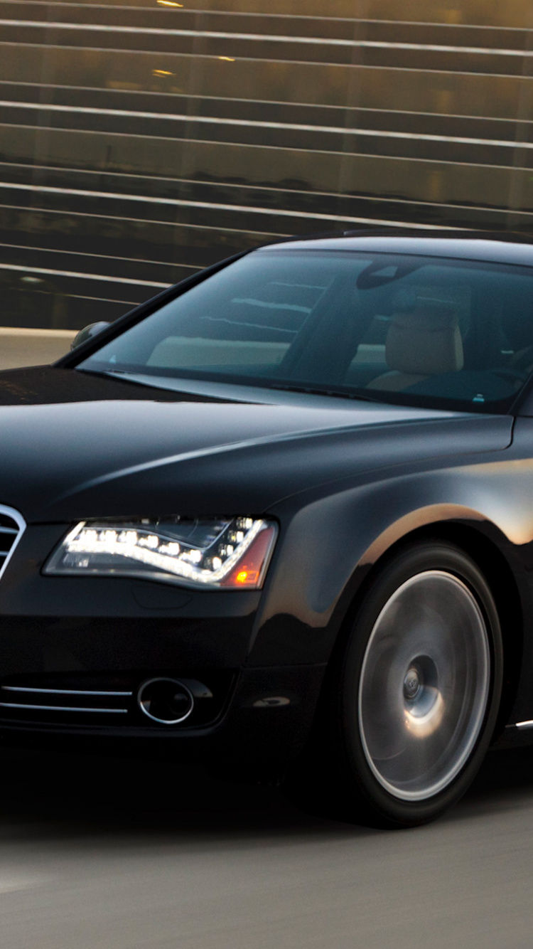 Audi a 4 Sedan Negro. Wallpaper in 750x1334 Resolution