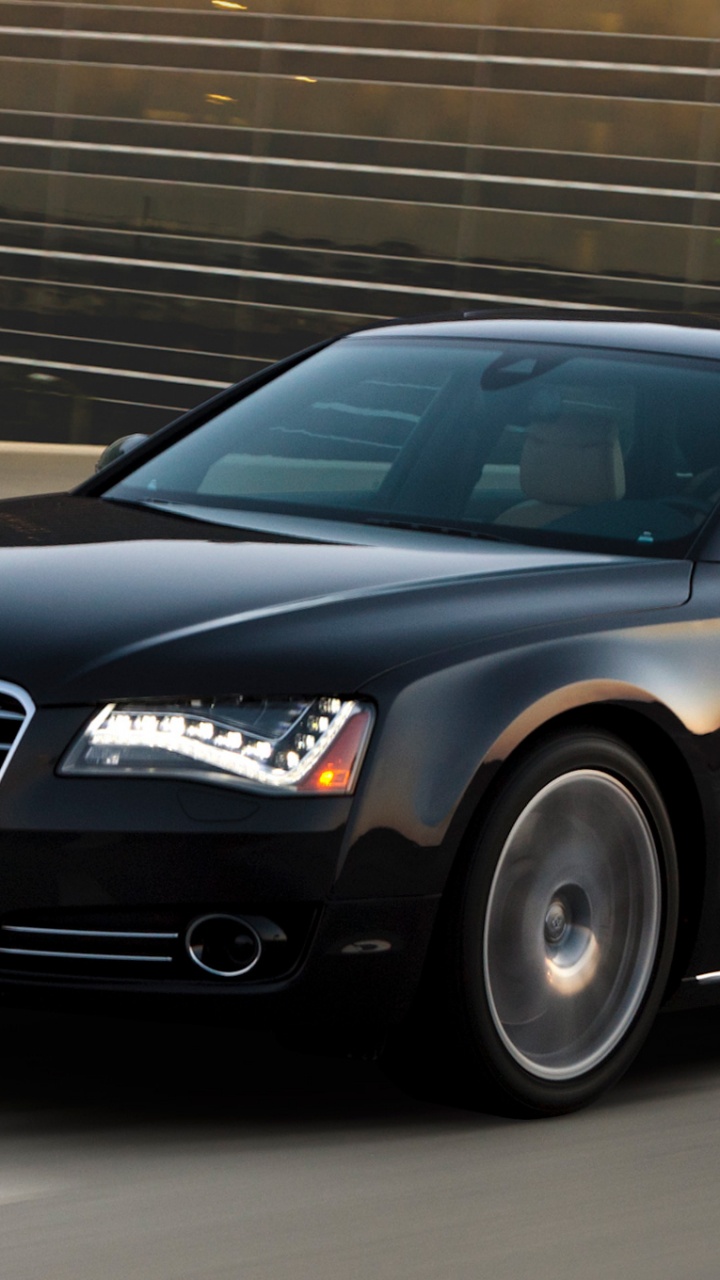 Schwarzer Audi a 4 Limousine. Wallpaper in 720x1280 Resolution