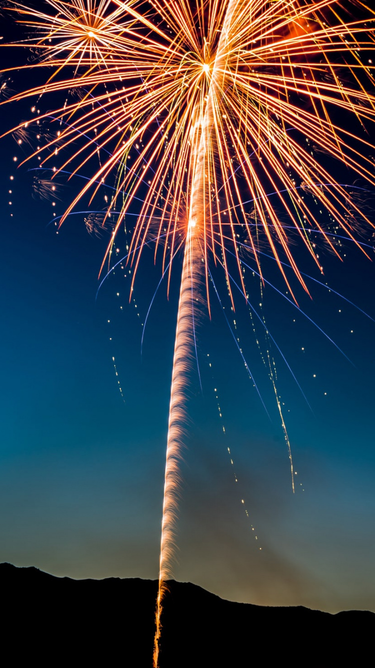 Pirotecnia, Evento, Recreación, la Víspera de Año Nuevo, Television. Wallpaper in 750x1334 Resolution