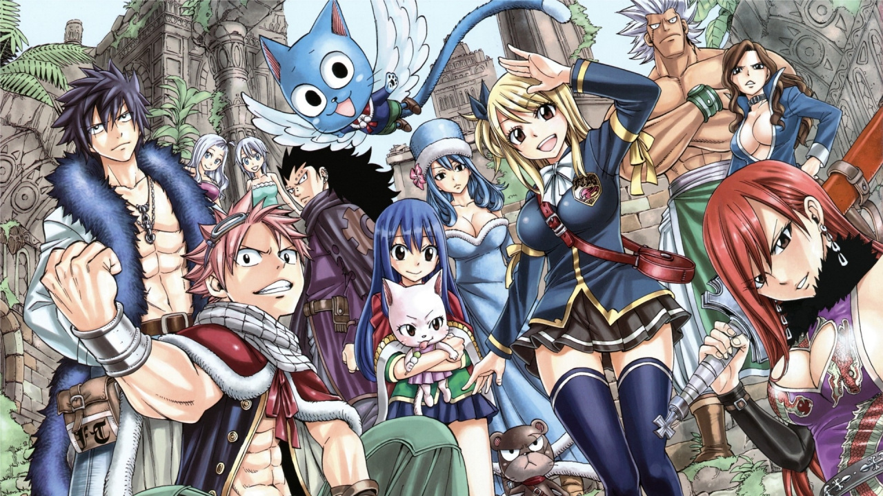 Blauhaarige Anime-Charakterillustration. Wallpaper in 1280x720 Resolution