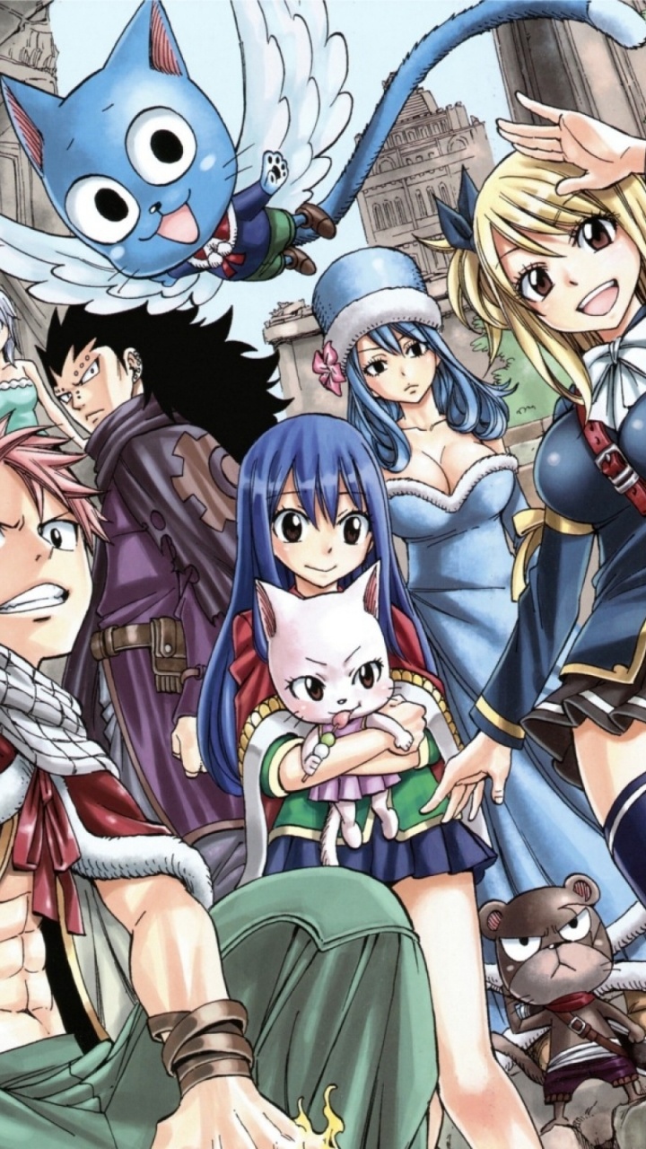 Illustration de Personnage D'anime Aux Cheveux Bleus. Wallpaper in 720x1280 Resolution