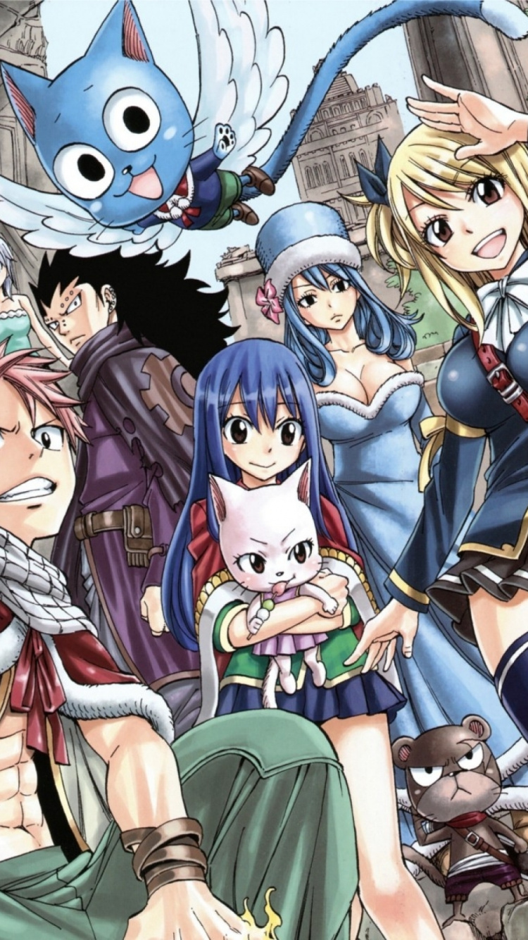 Illustration de Personnage D'anime Aux Cheveux Bleus. Wallpaper in 750x1334 Resolution