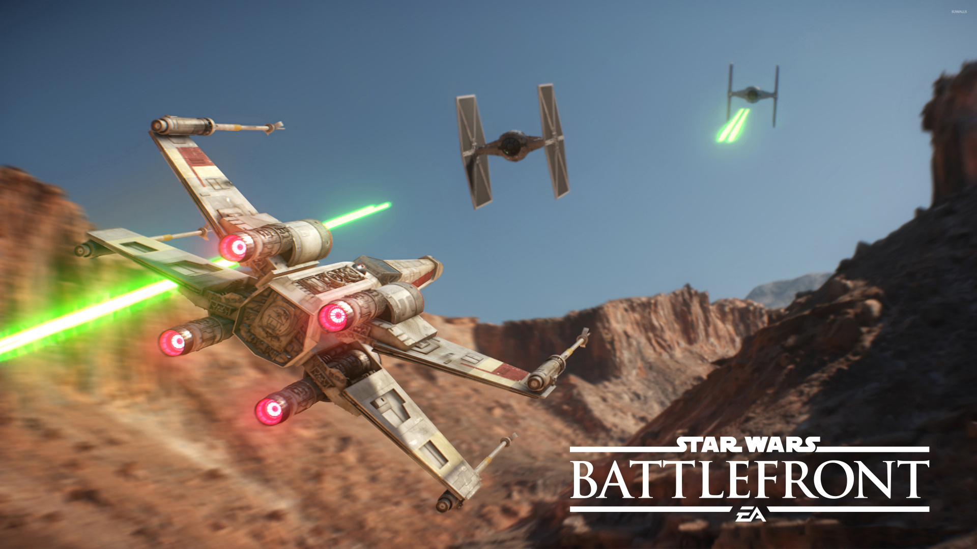 Star Wars Battlefront, Star Wars Battlefront Ii, Star Wars X-Wing vs TIE Fighter, X-wing Starfighter, TIE Fighter. Wallpaper in 1920x1080 Resolution