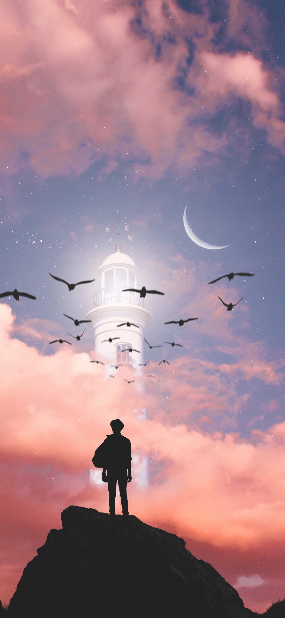 Soundcloud, Cloud, Atmosphäre, Licht, Natur. Wallpaper in 1125x2436 Resolution