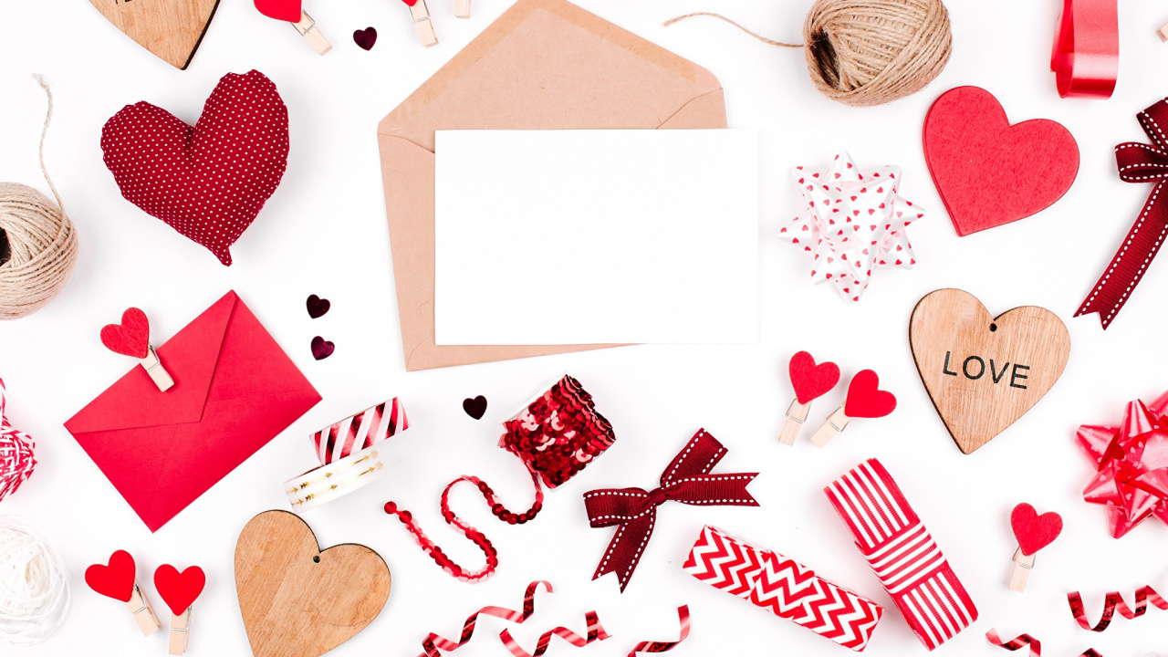 le Jour de Valentines, Cœur, Amour, Carte de Voeux, Pétale. Wallpaper in 1280x720 Resolution