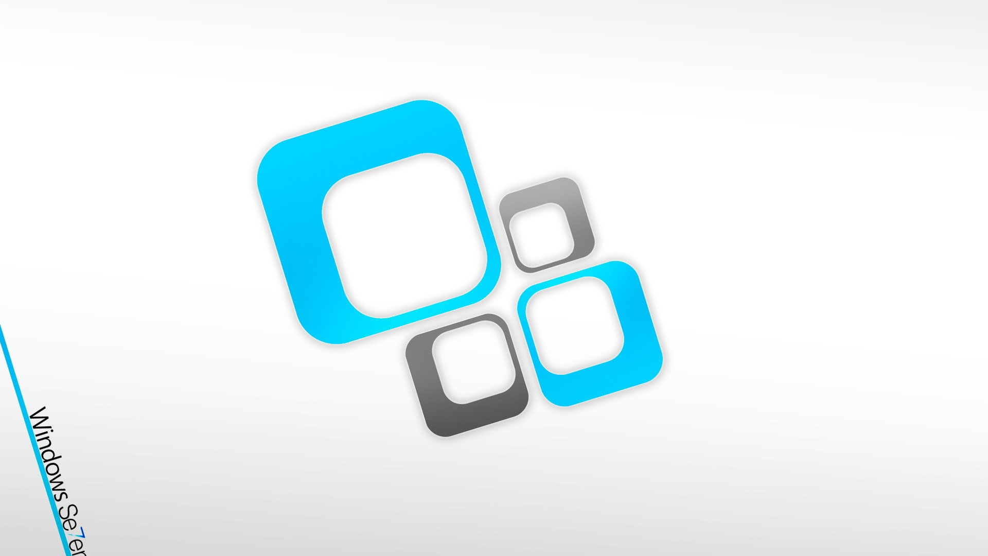 Blue and White Square Illustration. Wallpaper in 1920x1080 Resolution