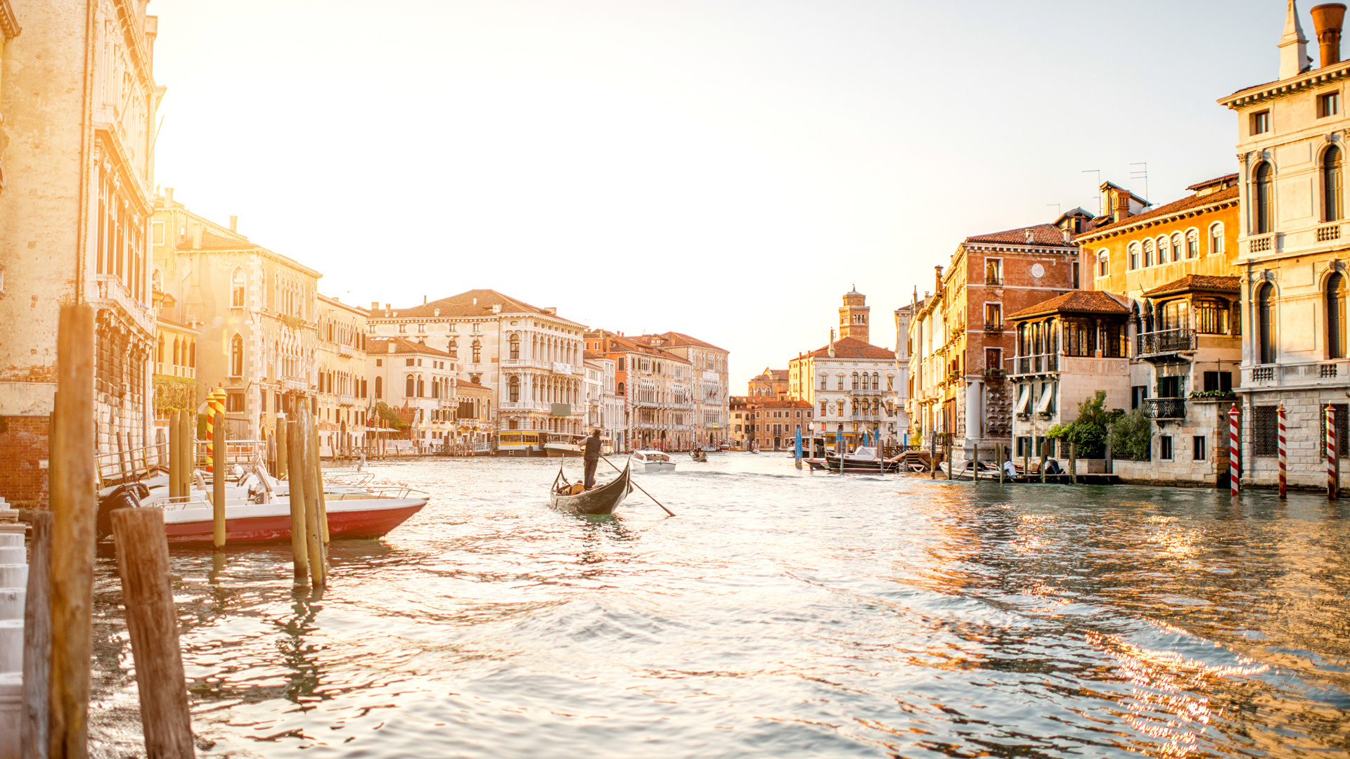 威尼斯, 米兰, 运河, 滑雪缆车, 城市 壁纸 1920x1080 允许