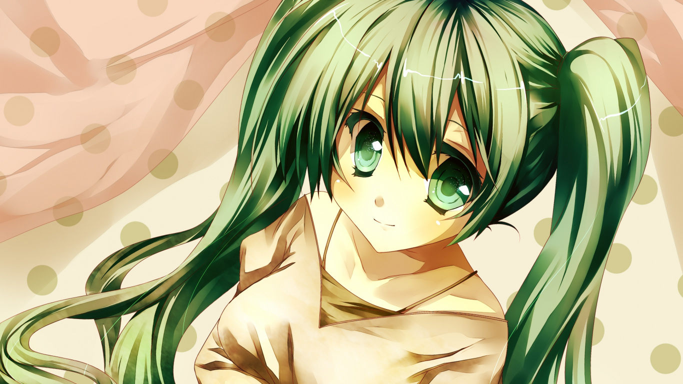 Personaje de Anime Masculino de Pelo Verde. Wallpaper in 1366x768 Resolution