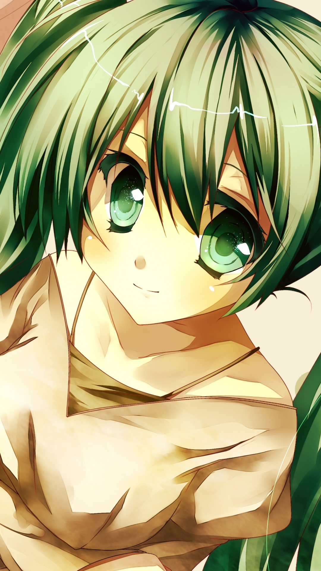 Green Haired Male Anime Character. Wallpaper in 1080x1920 Resolution