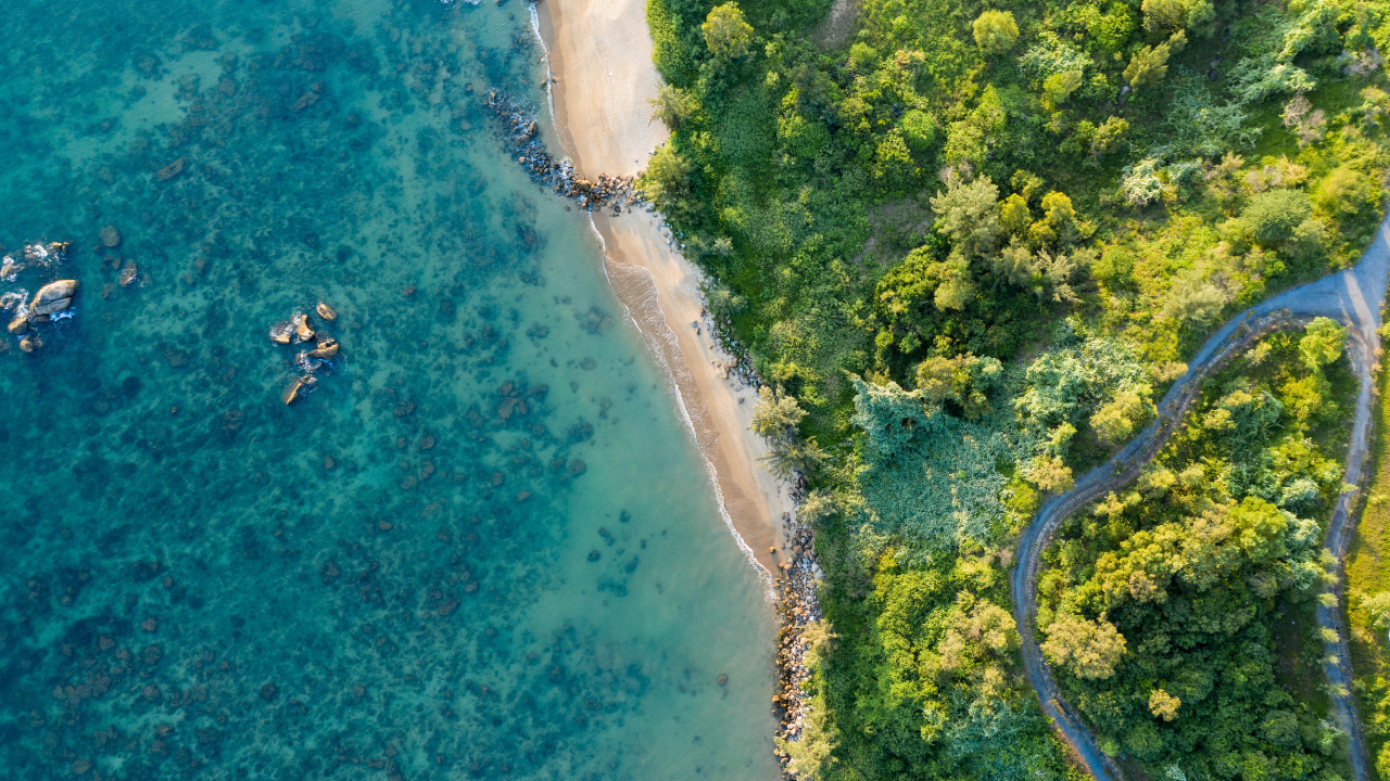 Informática de 64 Bits, Windows 10, Agua, Azure, Paisaje Natural. Wallpaper in 1280x720 Resolution