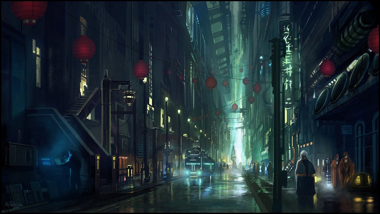 Gente Caminando en la Calle Durante la Noche. Wallpaper in 1280x720 Resolution