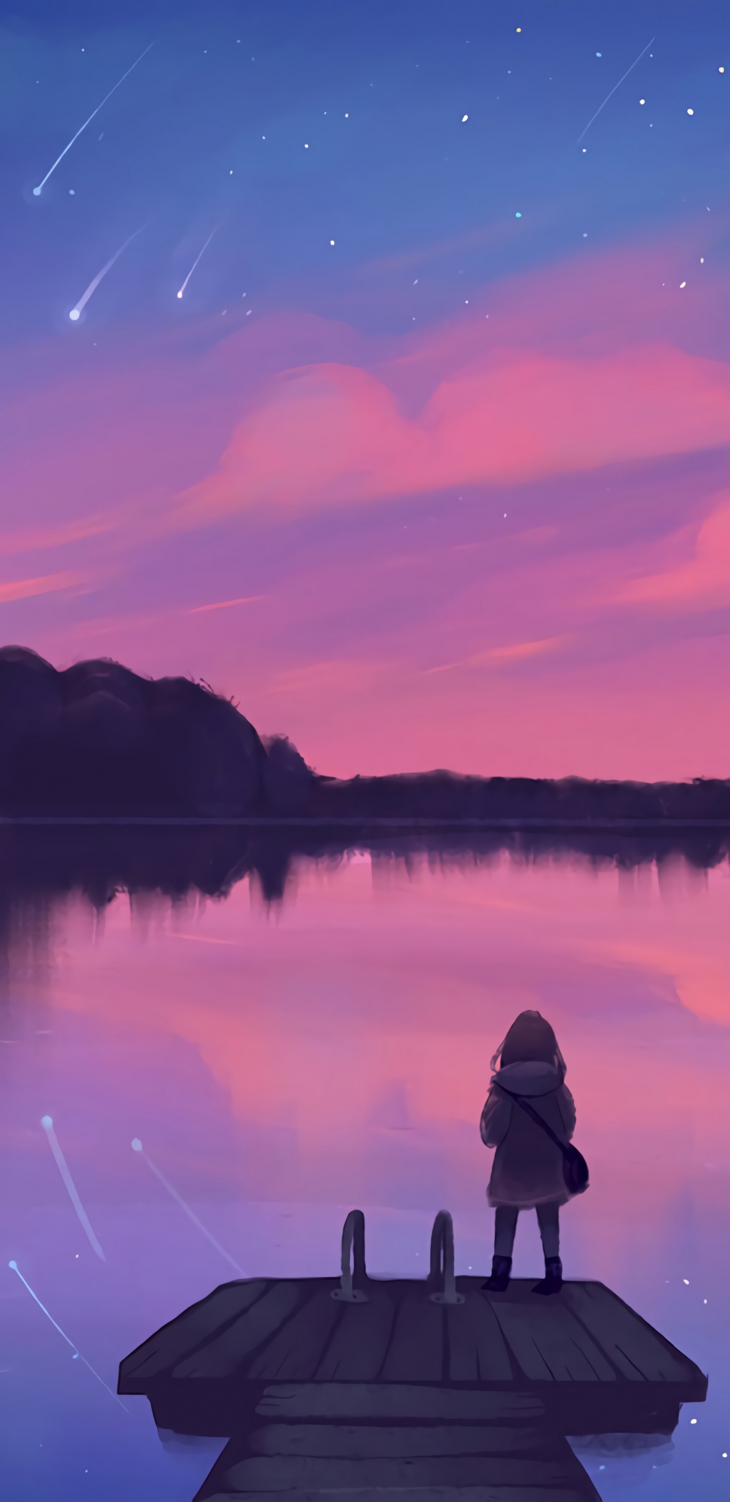 艺术, 性质, 反射, 紫色的, 光 壁纸 1440x2960 允许