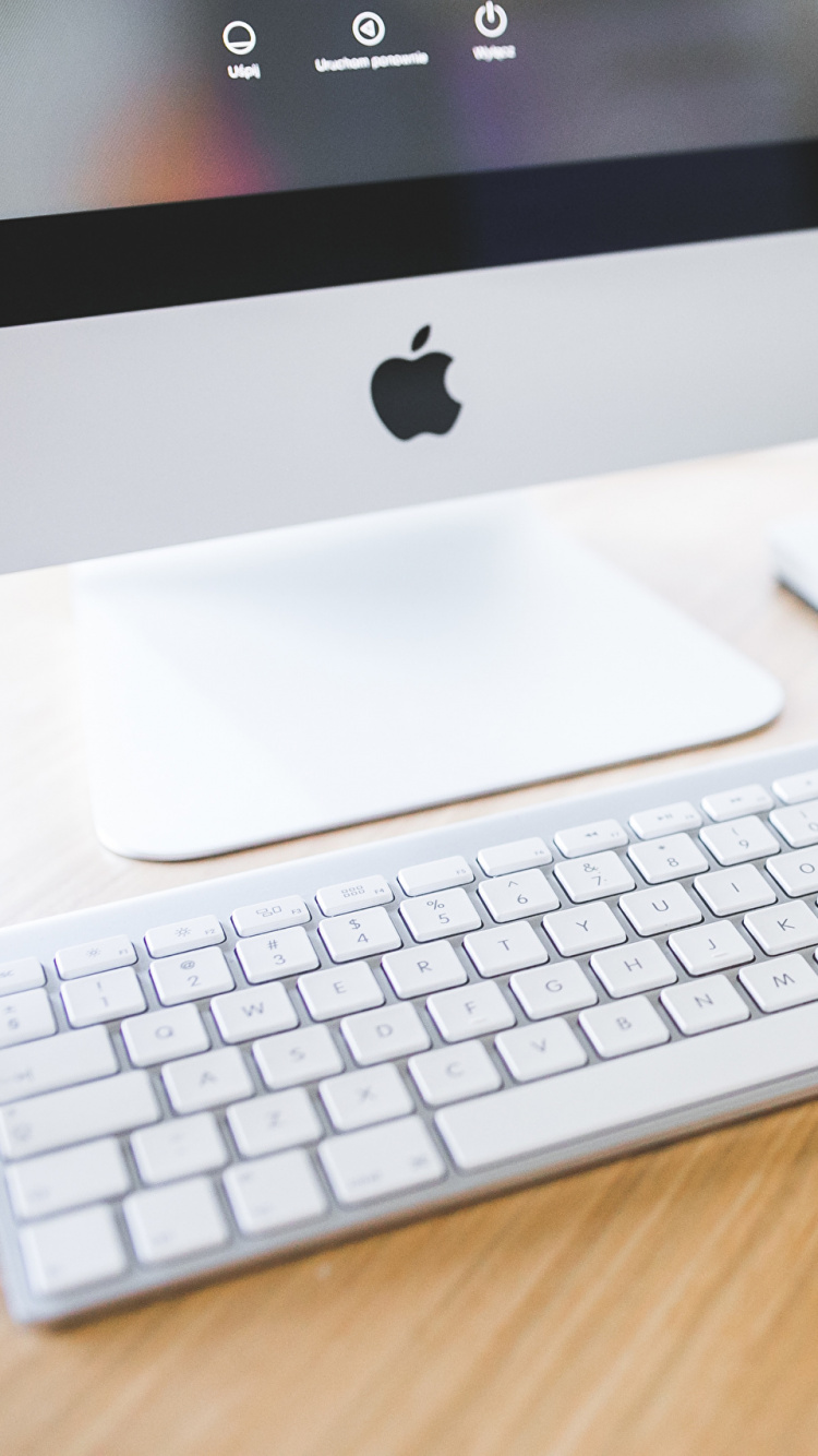 Clavier Argent Imac et Apple. Wallpaper in 750x1334 Resolution