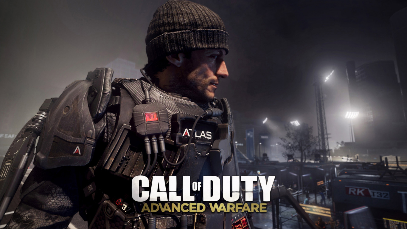Call of Duty Advanced Warfare, Sledgehammer Games, Multiplayer Video Game, pc Game, Soldier. Wallpaper in 1366x768 Resolution