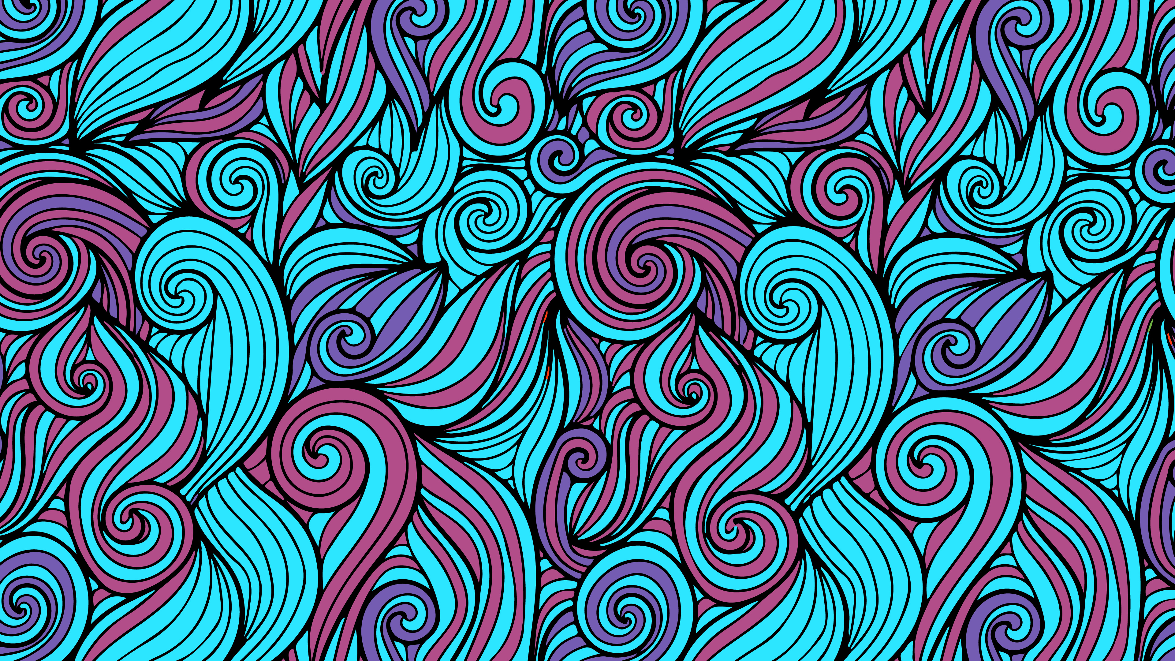 Pattern, Design, Blue, Azure, Green. Wallpaper in 3840x2160 Resolution