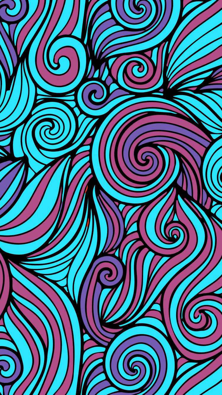 Pattern, Design, Blue, Azure, Green. Wallpaper in 750x1334 Resolution