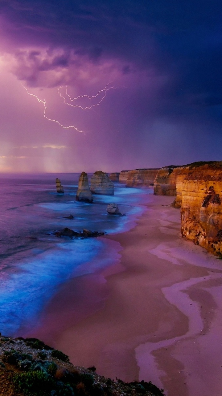 雷雨, 大海, 岸边, 海岸, 风波 壁纸 720x1280 允许