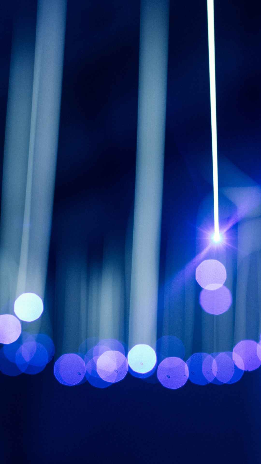 Bokeh de Lumière Blanche et Bleue. Wallpaper in 1080x1920 Resolution