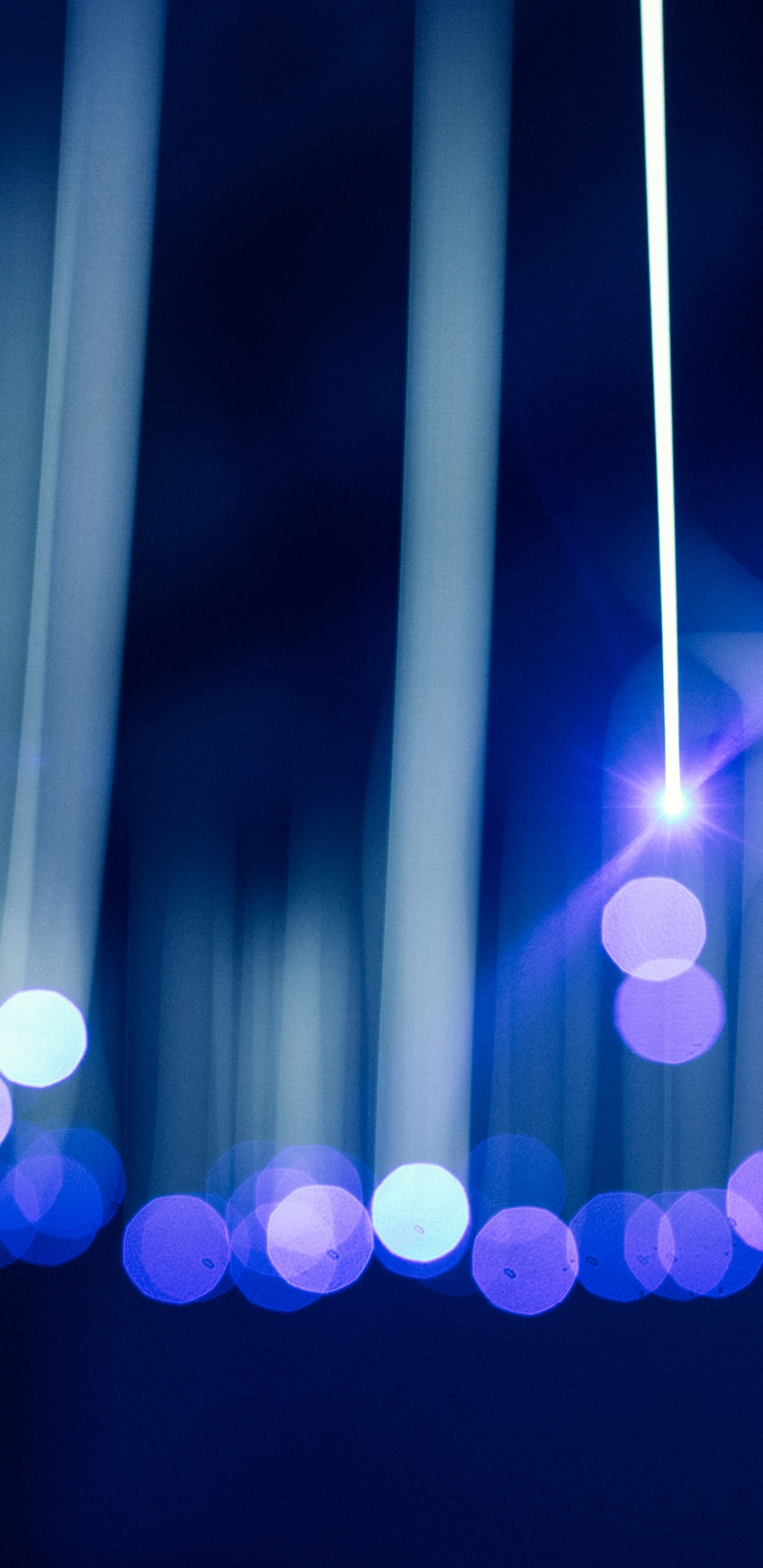 Bokeh de Lumière Blanche et Bleue. Wallpaper in 1440x2960 Resolution