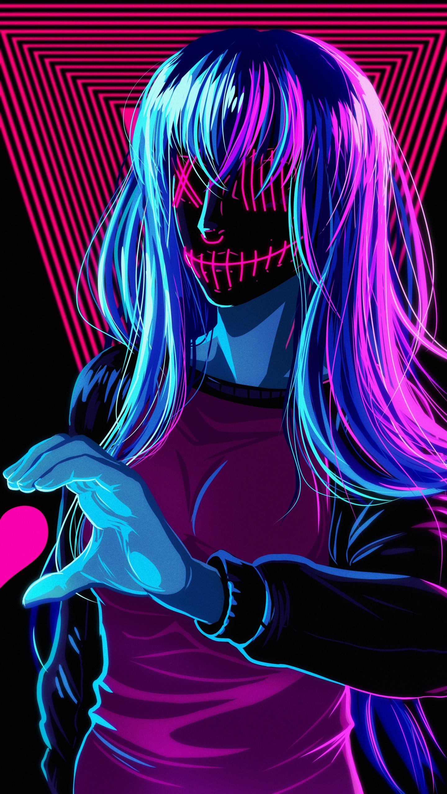 紫色的, 光, 粉红色, 艺术, 紫罗兰色 壁纸 1440x2560 允许