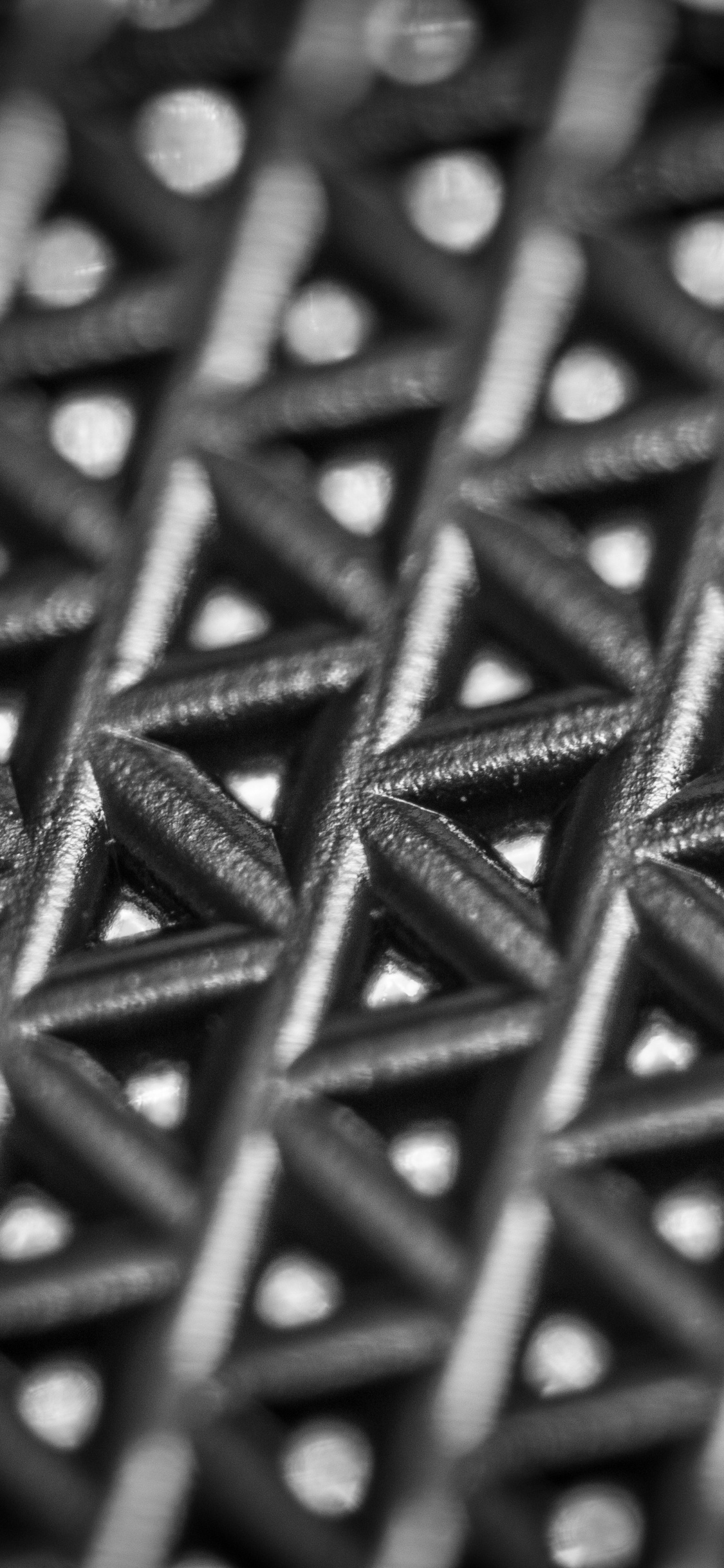 Black and Silver Square Pattern. Wallpaper in 1125x2436 Resolution