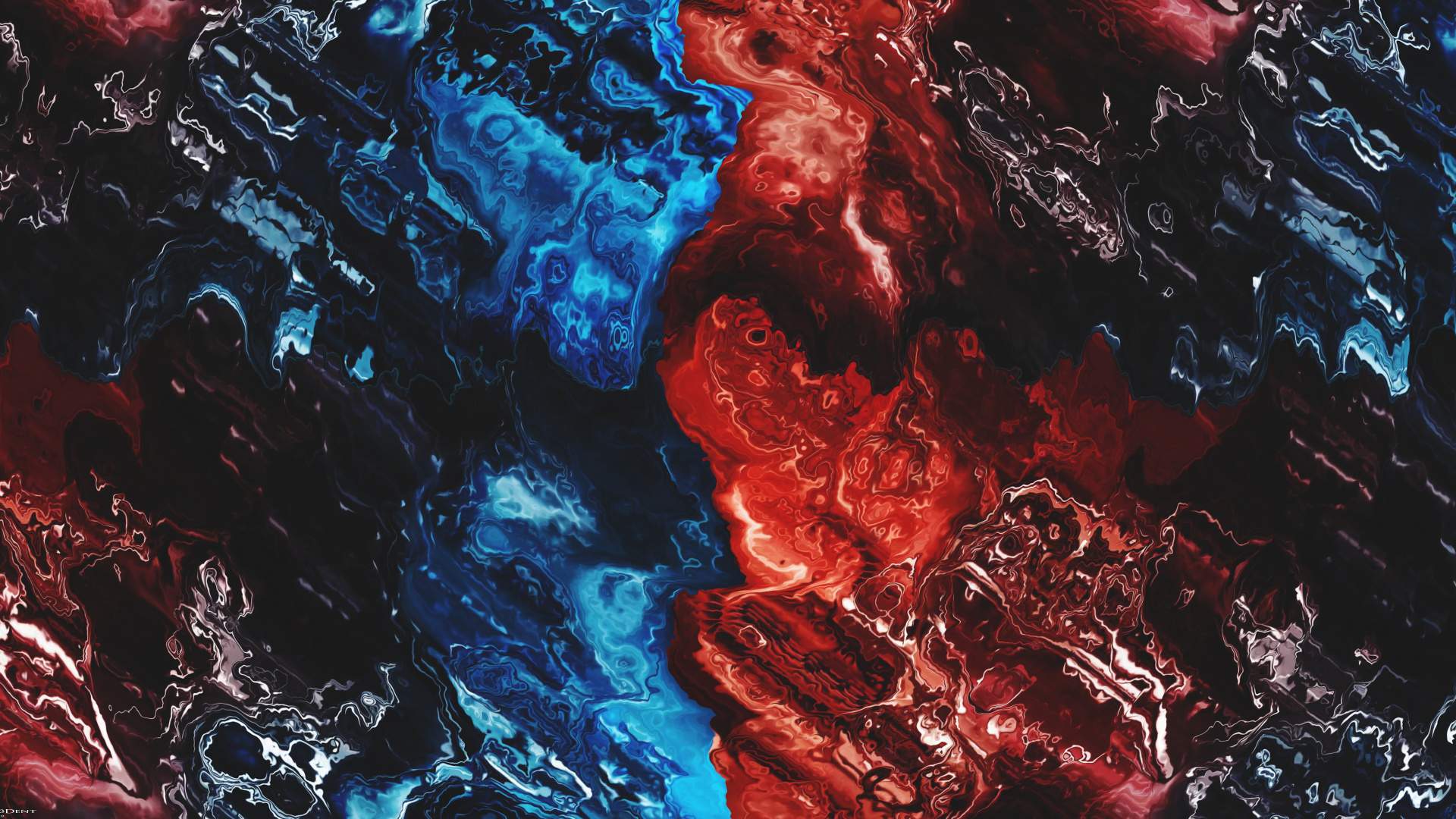 Peinture Abstraite Rouge Bleu et Blanc. Wallpaper in 1920x1080 Resolution