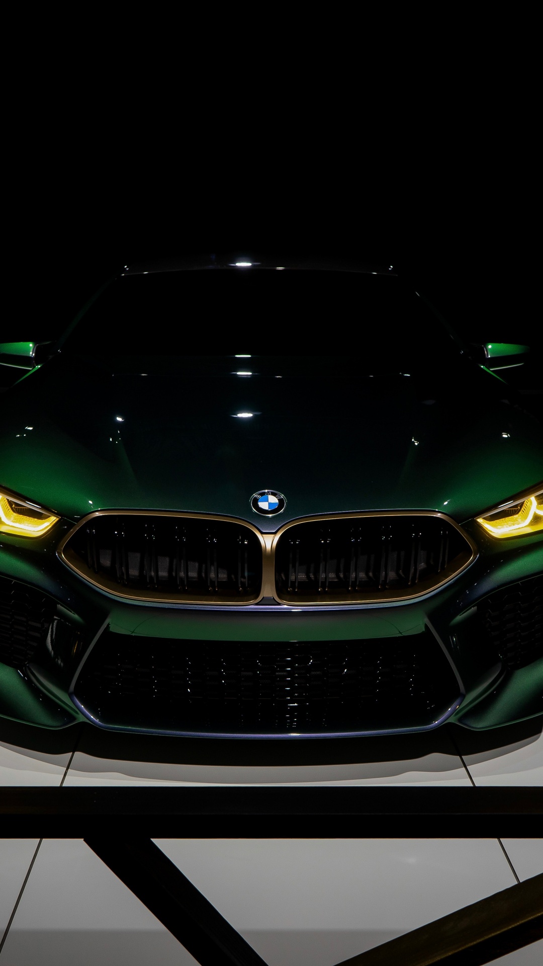 新宝马AG, 汽车展, 绿色的, 光, 个人的豪华轿车 壁纸 1080x1920 允许