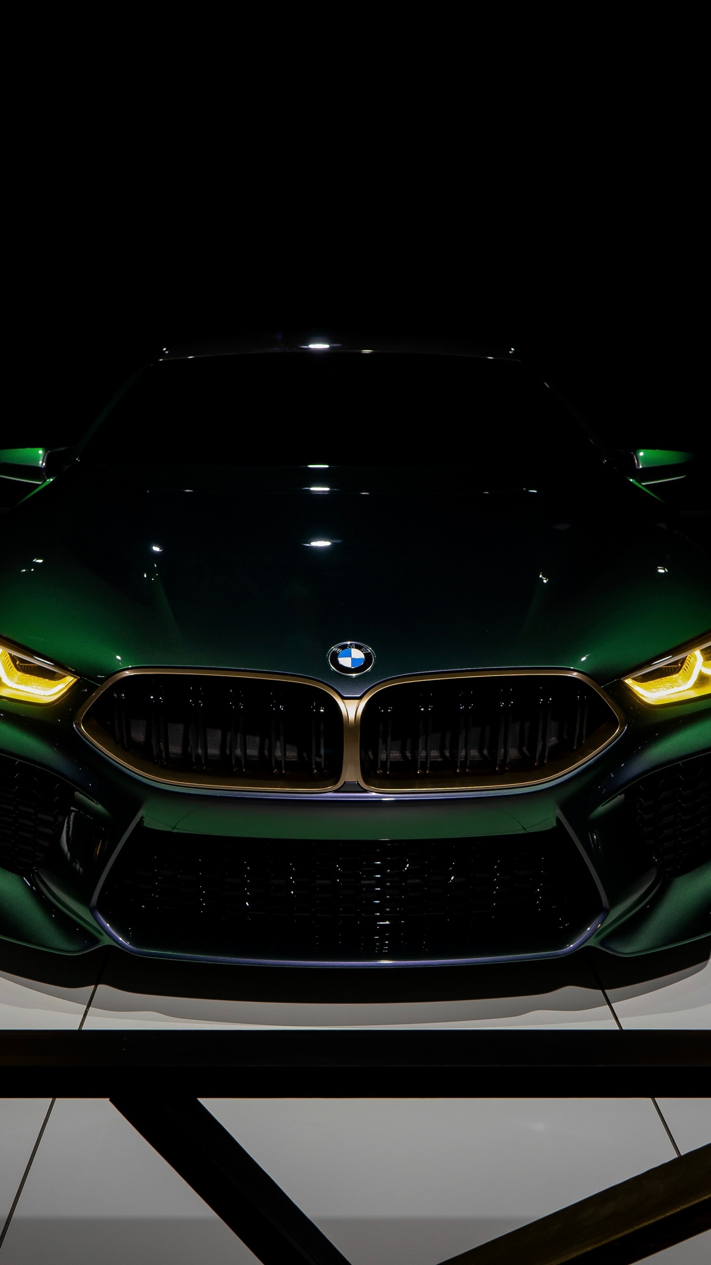 新宝马AG, 汽车展, 绿色的, 光, 个人的豪华轿车 壁纸 1440x2560 允许