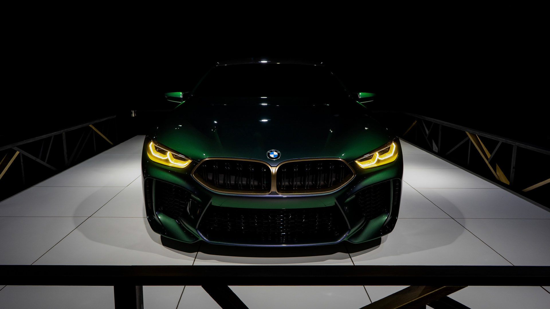 新宝马AG, 汽车展, 绿色的, 光, 个人的豪华轿车 壁纸 1920x1080 允许