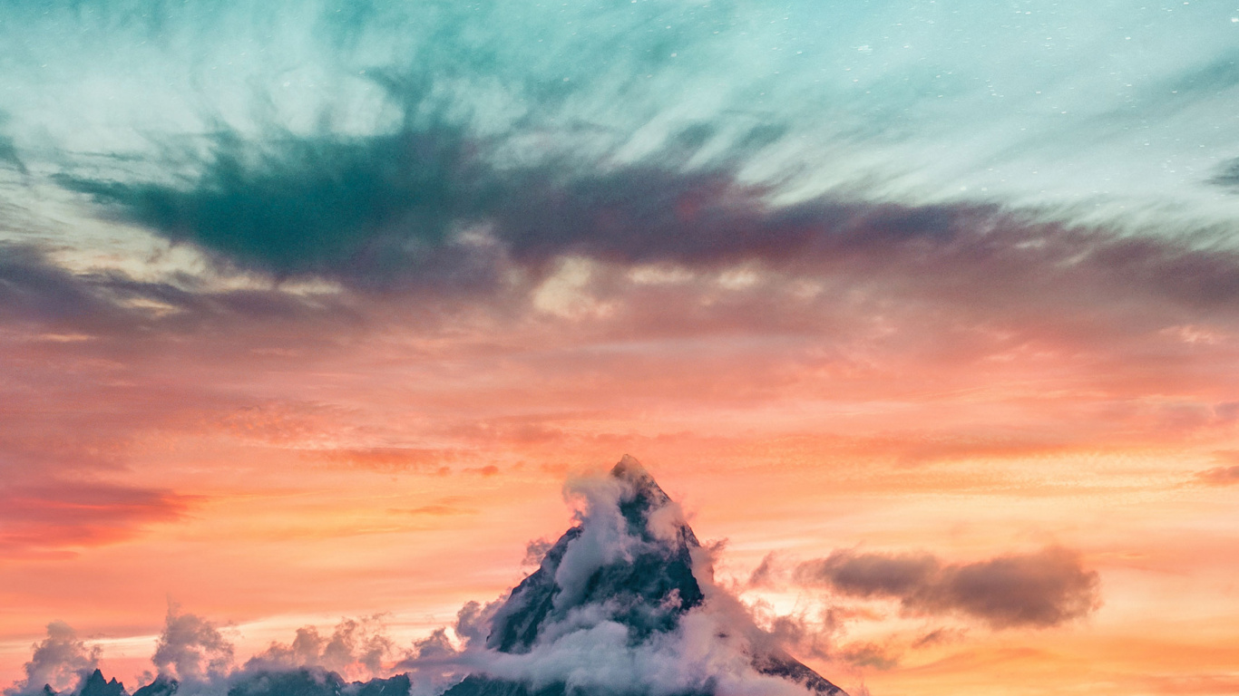 Landscape, Nature, Cloud, Atmosphere, Ecoregion. Wallpaper in 1366x768 Resolution