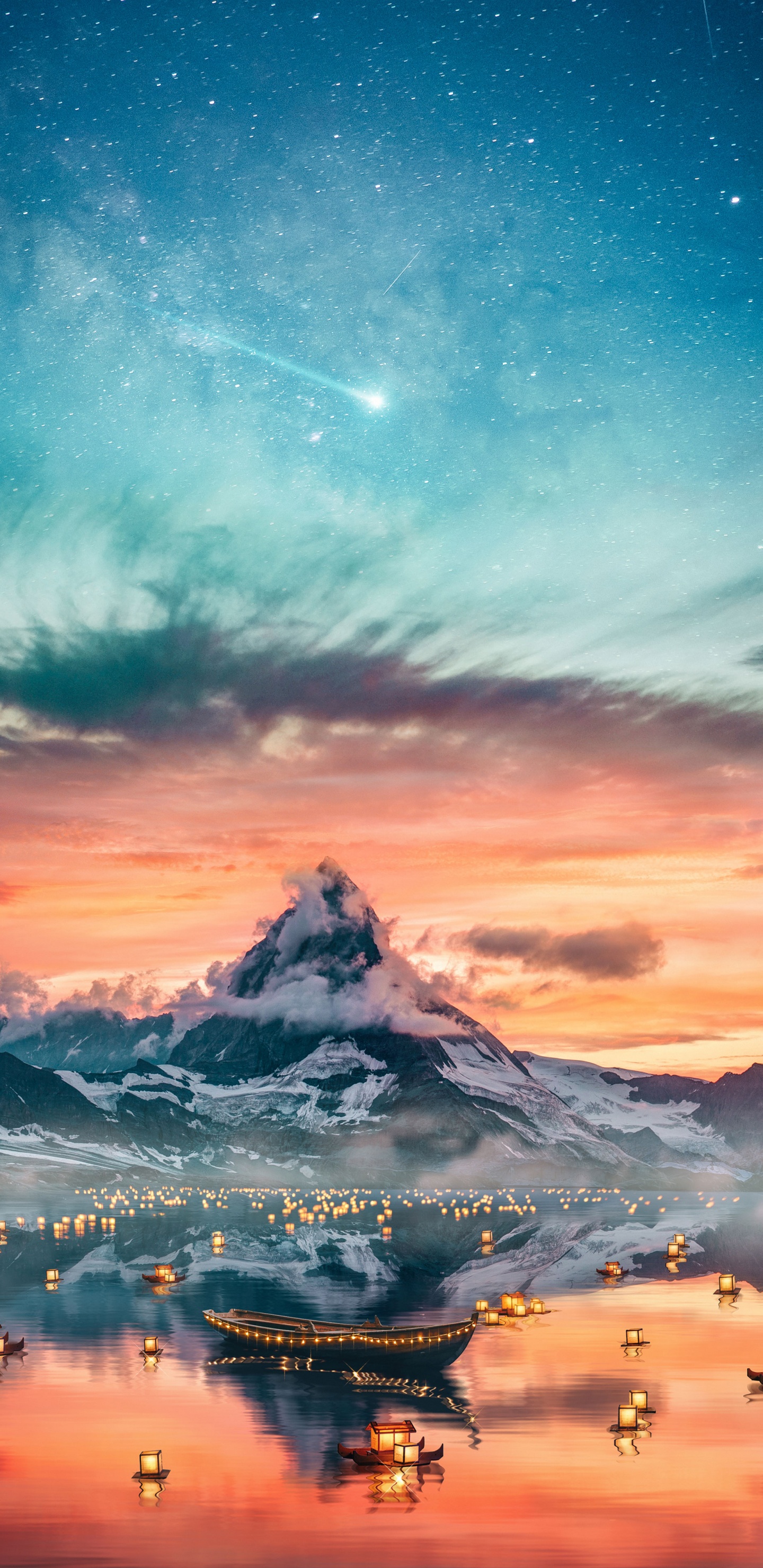 Landscape, Nature, Cloud, Atmosphere, Ecoregion. Wallpaper in 1440x2960 Resolution