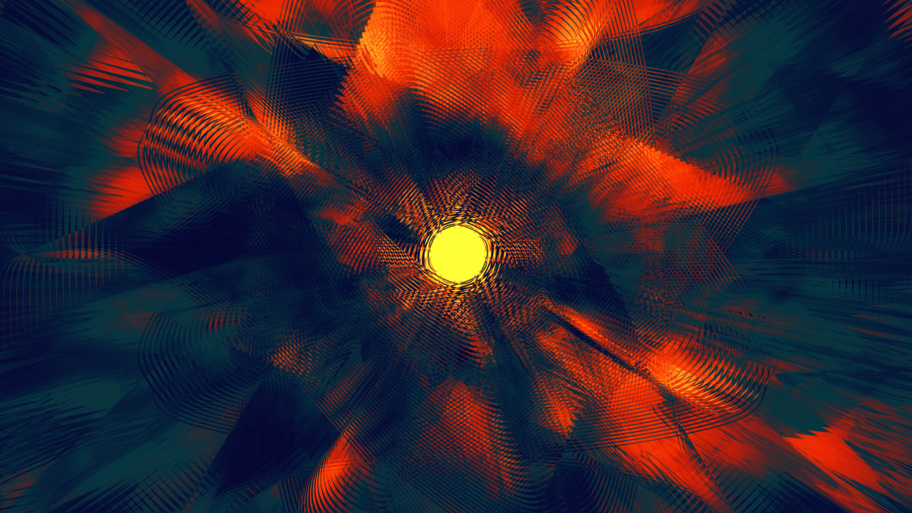 Orange Und Schwarze Abstrakte Malerei. Wallpaper in 1280x720 Resolution