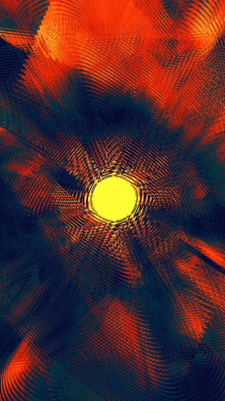 Pintura Abstracta Naranja y Negra. Wallpaper in 720x1280 Resolution