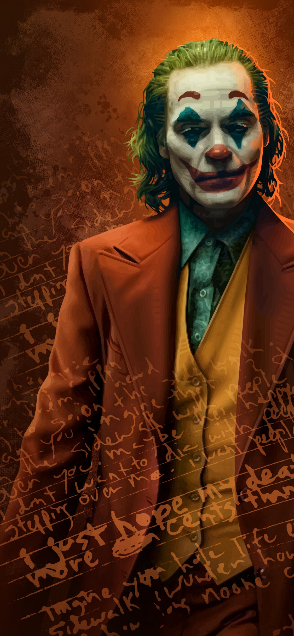 Joker, Joaquin Phoenix, Harley Quinn, Batman, Kostüm. Wallpaper in 1125x2436 Resolution