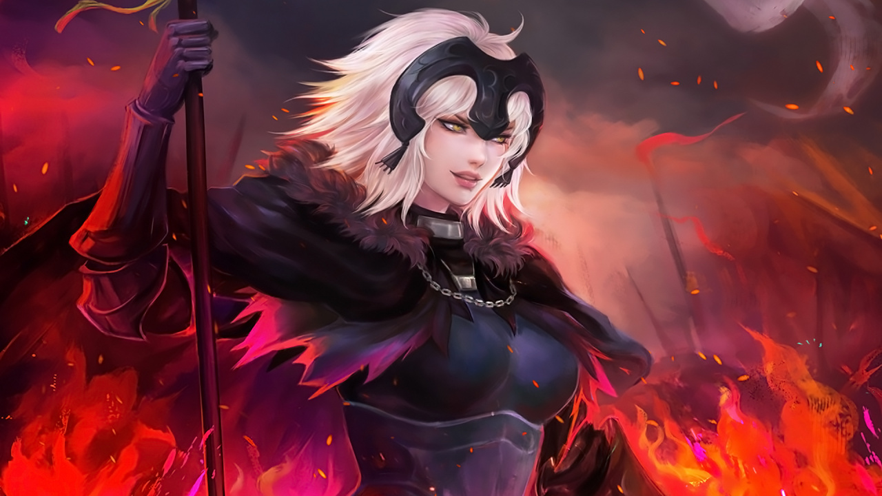 Femme en Robe Noire et Blanche Personnage D'anime. Wallpaper in 1280x720 Resolution