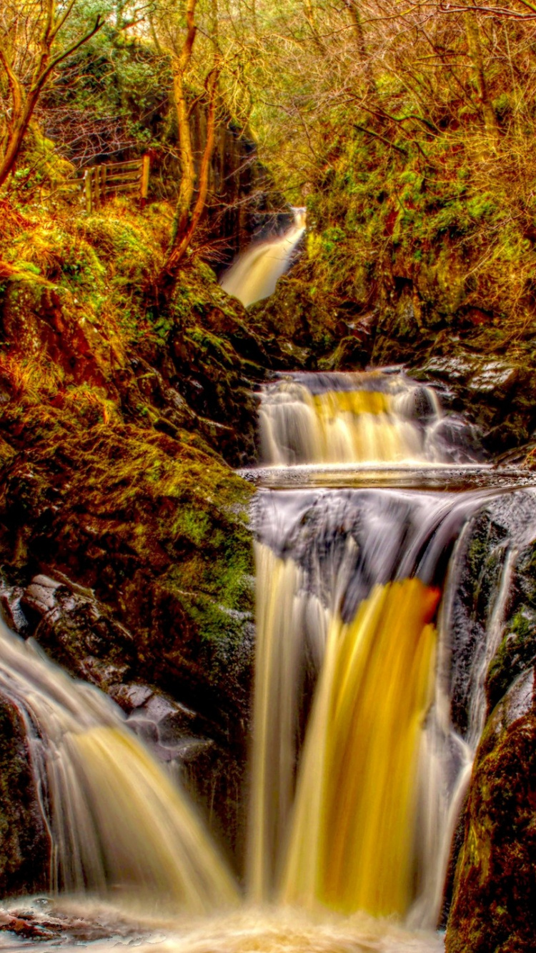 Photographie en Accéléré de Cascades. Wallpaper in 750x1334 Resolution